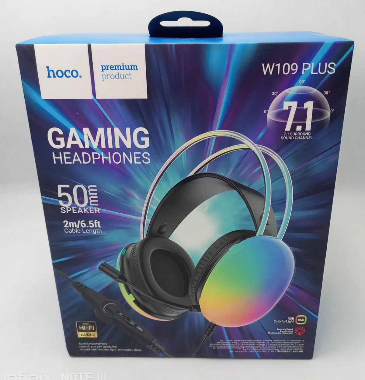 Hoco W109 Gaming Headphones – Stereo Bass Headset with Mic for PC & Mobile
