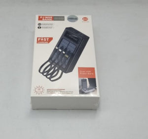 Solar Power Bank 20000mAh – Fast Charging with Built-in Cable