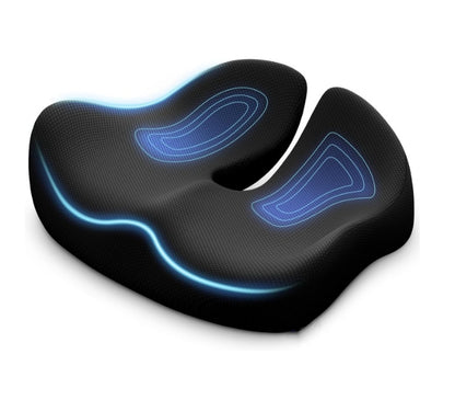 Pioneering Ergonomic Seat Cushion | Orthopedic Memory Foam Cushion for Back & Hip Support