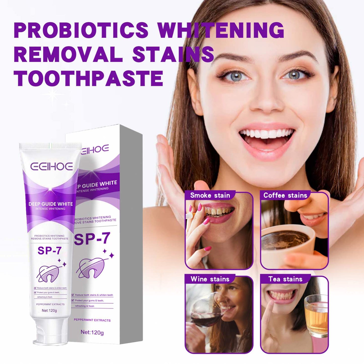 EELHOE Deep Clean Toothpaste – Whitening, Tartar Removal & Gum Protection 120g