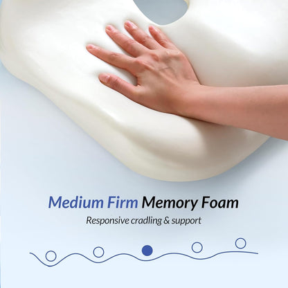 Pioneering Ergonomic Seat Cushion | Orthopedic Memory Foam Cushion for Back & Hip Support