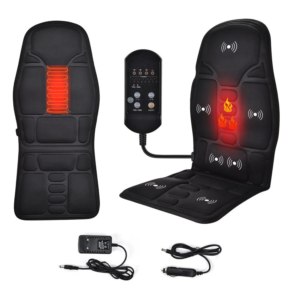 Premium Massage Seat Topper – Deep Tissue Back & Shoulder Massager with Heat