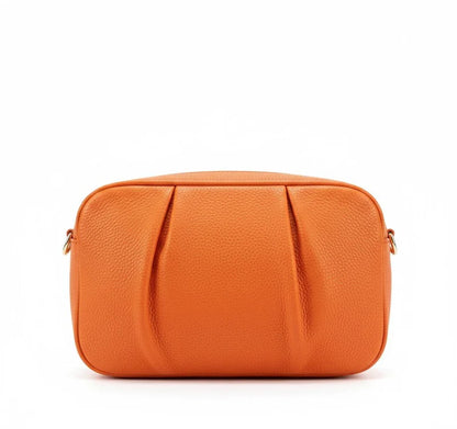 Pebbled Orange Crossbody Bag | Stylish Women's Shoulder Bag for Everyday Fashion