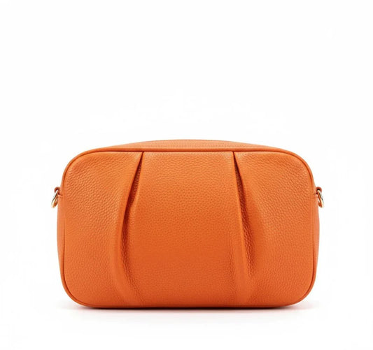Pebbled Orange Crossbody Bag | Stylish Women's Shoulder Bag for Everyday Fashion