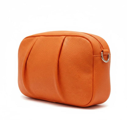 Pebbled Orange Crossbody Bag | Stylish Women's Shoulder Bag for Everyday Fashion