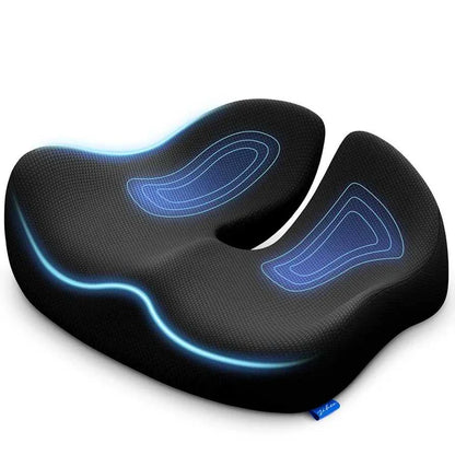 Pioneering Ergonomic Seat Cushion | Orthopedic Memory Foam Cushion for Back & Hip Support