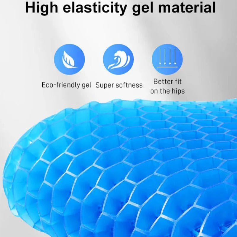 Cooling Gel Seat Cushion – Silicone Ice Pad for Car, Office Chair & Summer Heat Relief
