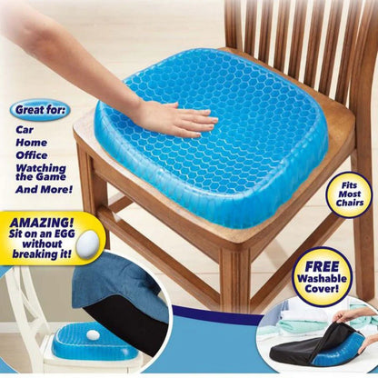 Cooling Gel Seat Cushion – Silicone Ice Pad for Car, Office Chair & Summer Heat Relief